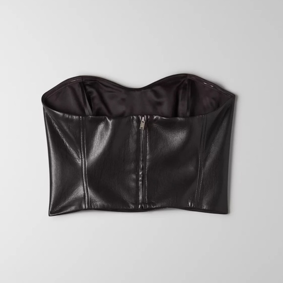 Aritzia Babaton Cindy Faux Leather Bustier - Picture 4 of 9